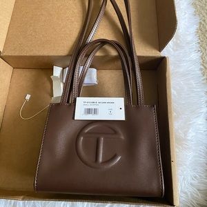 TELFAR dark brown small shopper